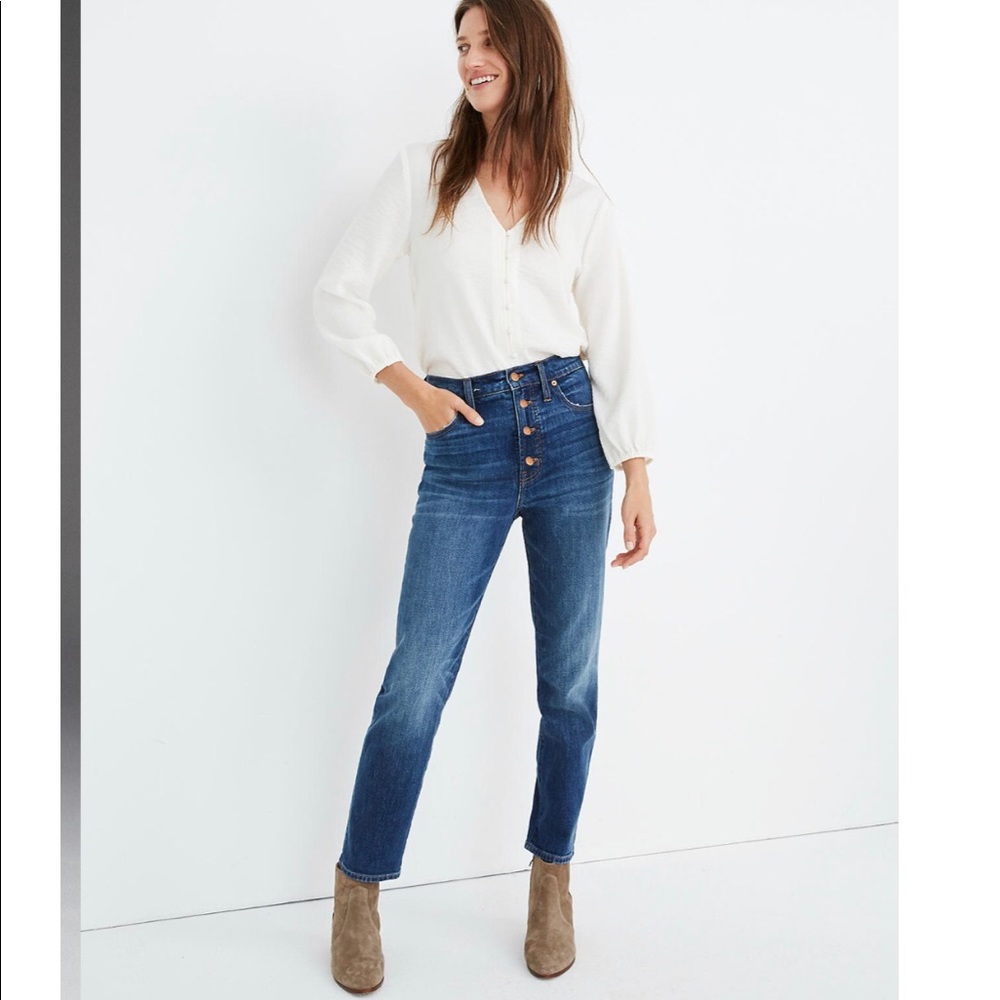 NWT Madewell Jeans Perfect Vintage Button Size 23T